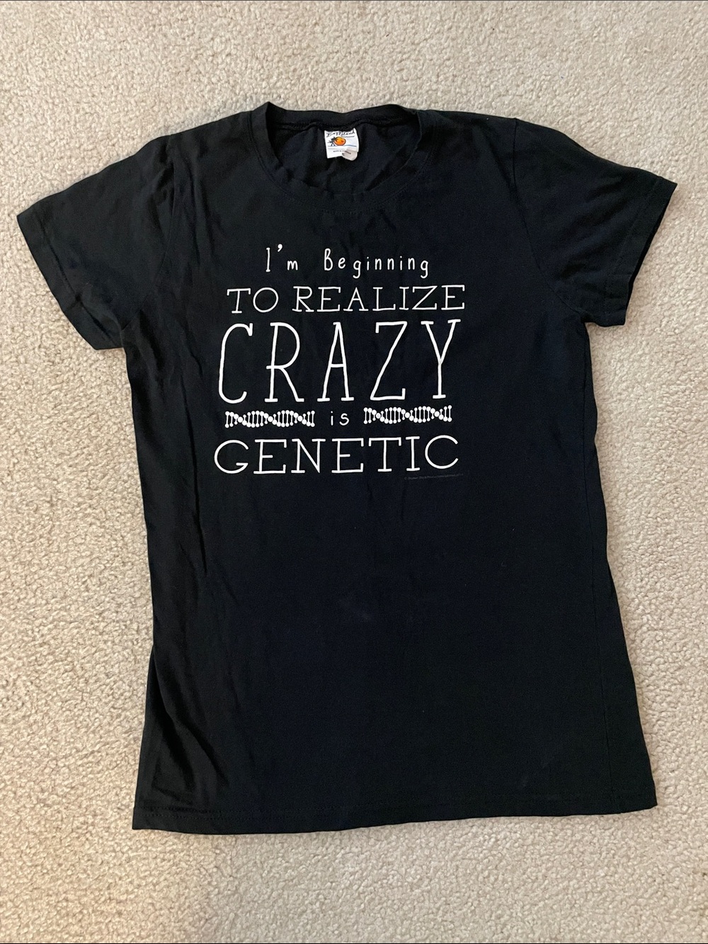 Bay Island Sportswear “Crazy Is Genetic” Tshirt, Size XL